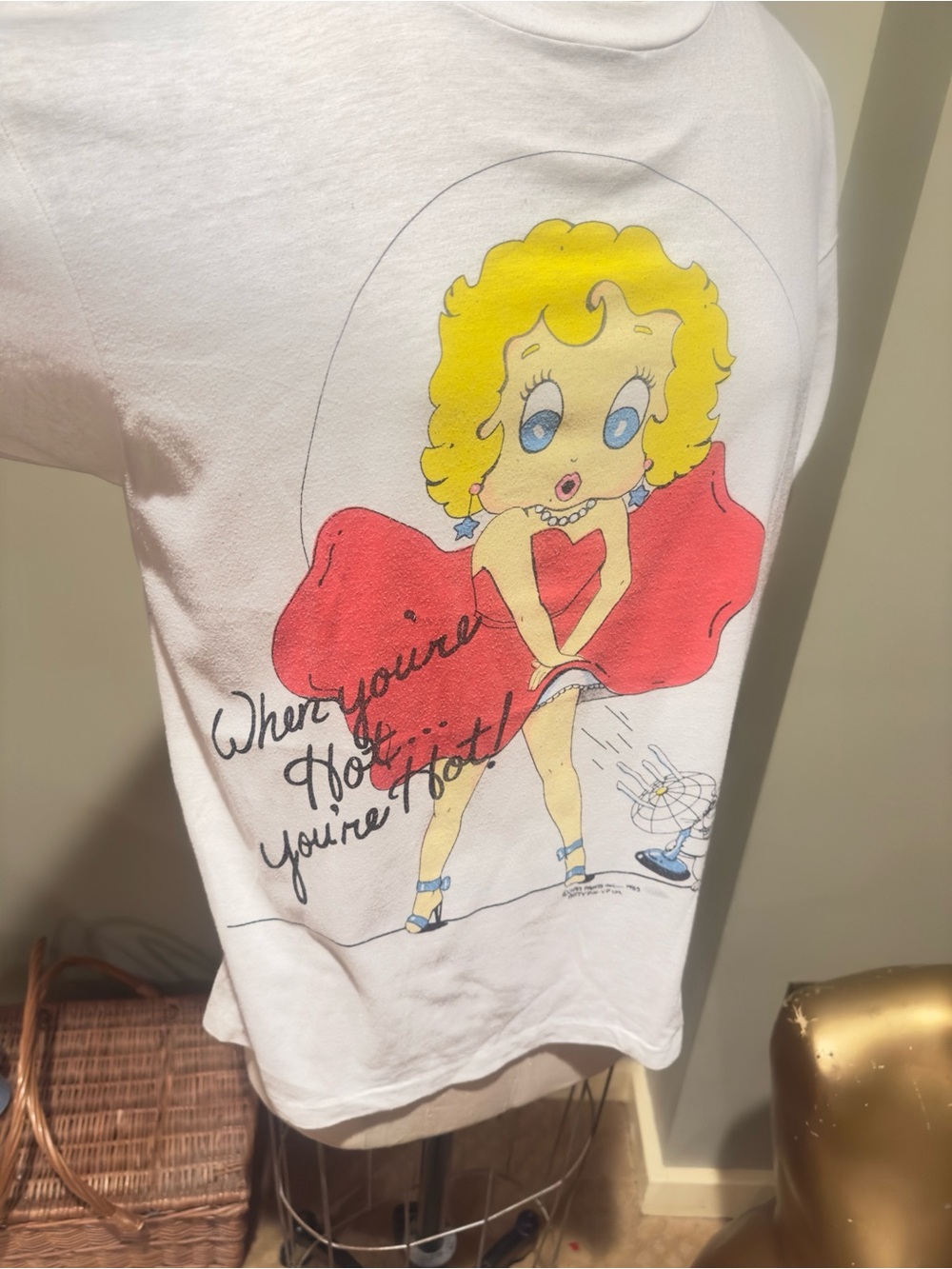 2 sided - Rare Betty Boop Graphic Tee- vintage 80s